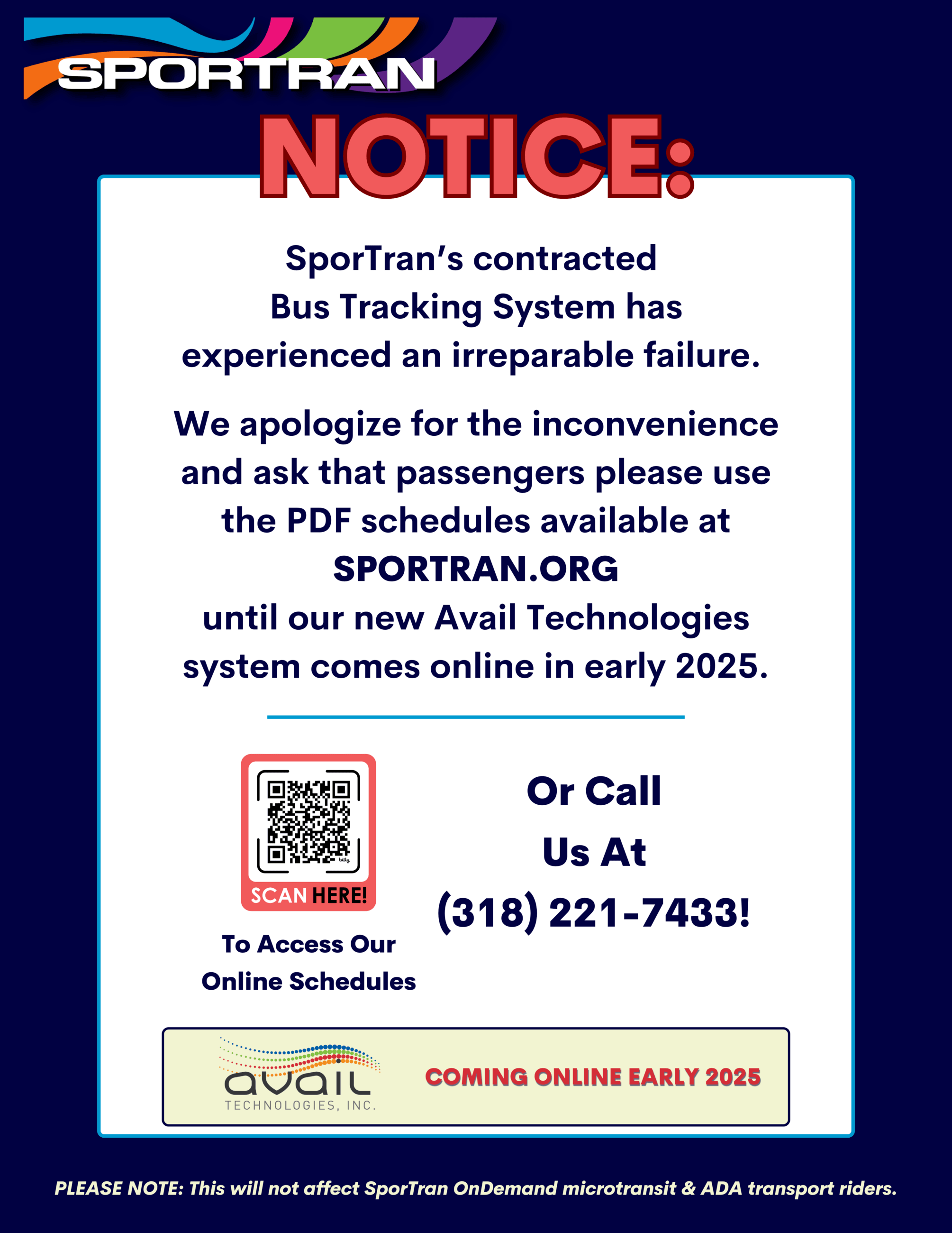 Online Schedules Notice October 2024 8.5 x 11